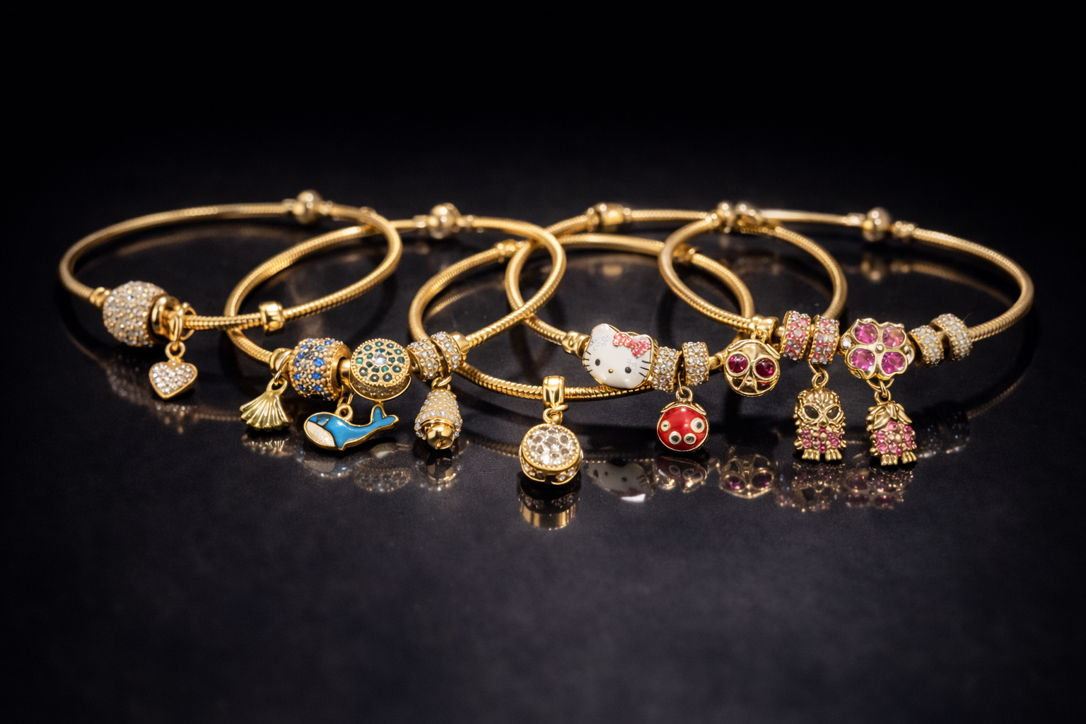 Set  de Pulseras  Pandora  con Charms